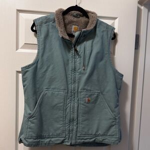 Carhartt Women's Green Sherpa-Lined Vest
